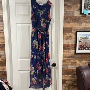 Apt. 9 Floral Maxi Dress - Navy and Red